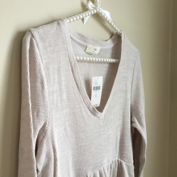 Anthropologie t.la Jill V Neck Baby Doll Peplum Top - Picture 7 of 10